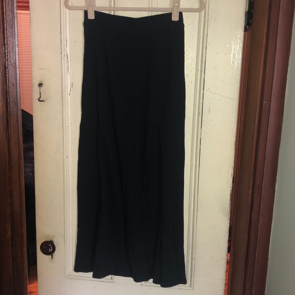 Black American Eagle Midi Skirt with Slit